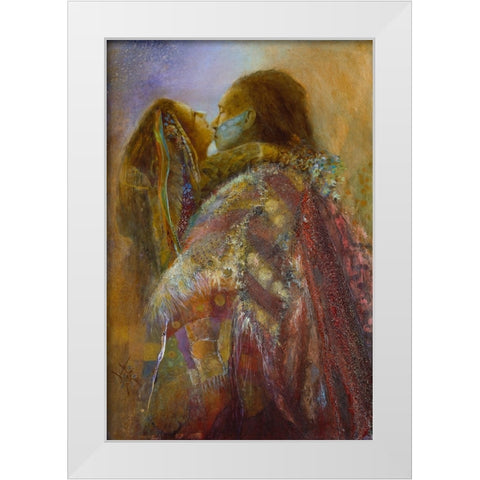 Robe Of Many Colors White Modern Wood Framed Art Print by Lund, Denton