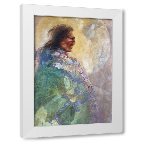 Robe Of Green White Modern Wood Framed Art Print by Lund, Denton