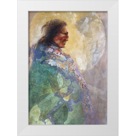 Robe Of Green White Modern Wood Framed Art Print by Lund, Denton