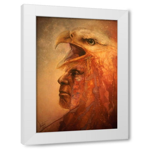 War Eagle White Modern Wood Framed Art Print by Lund, Denton