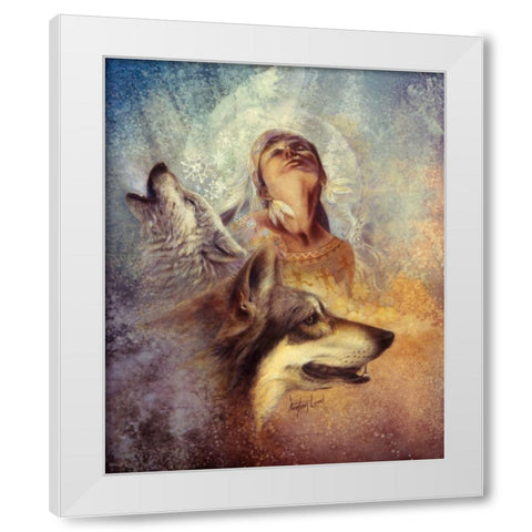 Winter Song White Modern Wood Framed Art Print by Lund, Denton