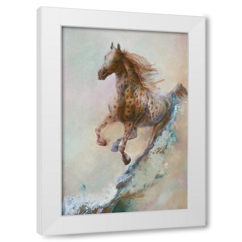 Appaloosa Run White Modern Wood Framed Art Print by Lund, Denton