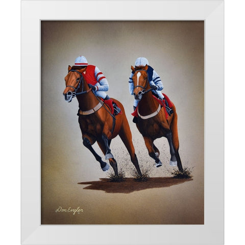 Heading for Home White Modern Wood Framed Art Print by Engler, Don