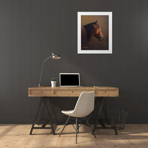 Out to Pasture White Modern Wood Framed Art Print by Engler, Don