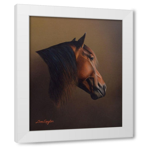 Out to Pasture White Modern Wood Framed Art Print by Engler, Don