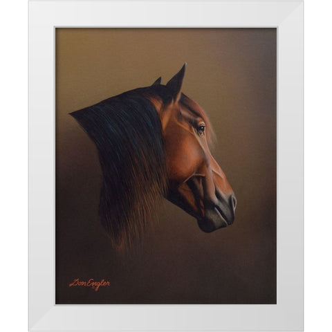 Out to Pasture White Modern Wood Framed Art Print by Engler, Don