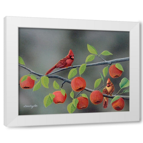 Symphony in Red White Modern Wood Framed Art Print by Engler, Don