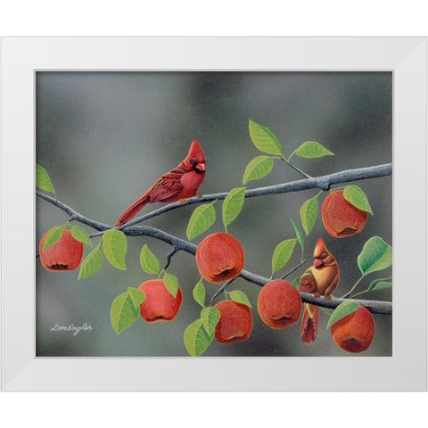 Symphony in Red White Modern Wood Framed Art Print by Engler, Don