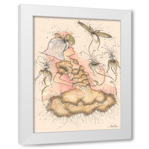 ES017 White Modern Wood Framed Art Print by Steel, Emma