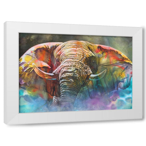Back Off Large White Modern Wood Framed Art Print by Stevenson, Graeme