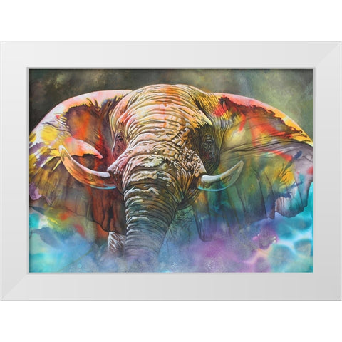 Back Off Large White Modern Wood Framed Art Print by Stevenson, Graeme