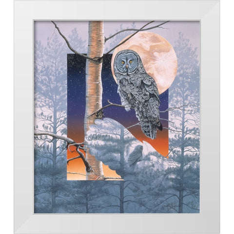 Grey Mists White Modern Wood Framed Art Print by Stevenson, Graeme