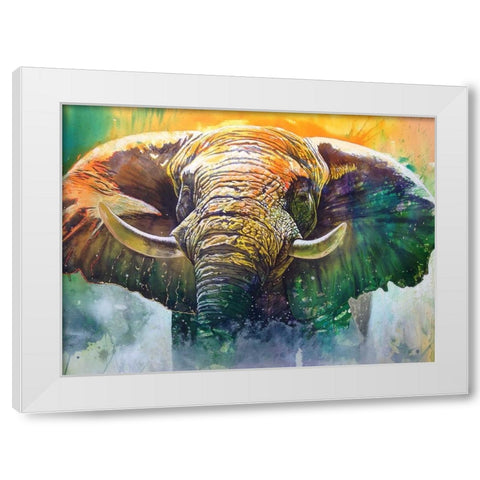 Ivory Mists White Modern Wood Framed Art Print by Stevenson, Graeme