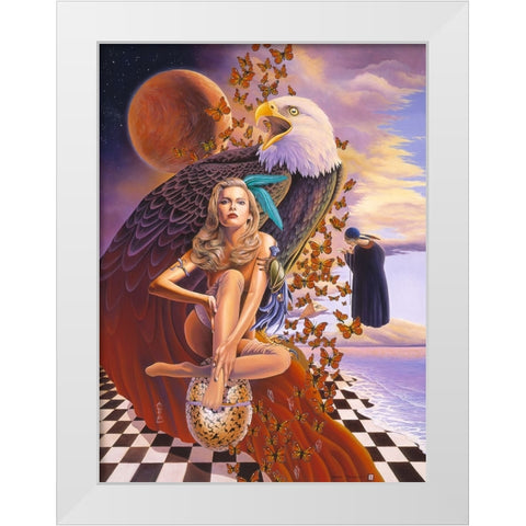 My Time White Modern Wood Framed Art Print by Stevenson, Graeme