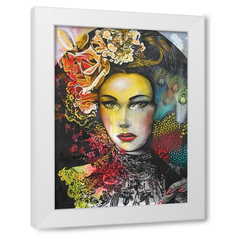 One Night In Bangkok White Modern Wood Framed Art Print by Stevenson, Graeme