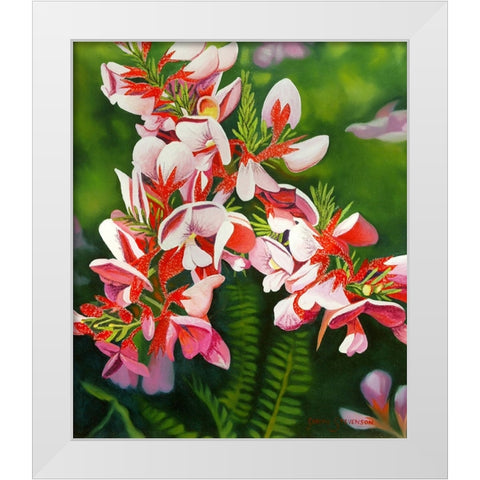 Small Pink White Modern Wood Framed Art Print by Stevenson, Graeme