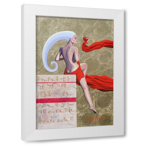 The Message White Modern Wood Framed Art Print by Stevenson, Graeme
