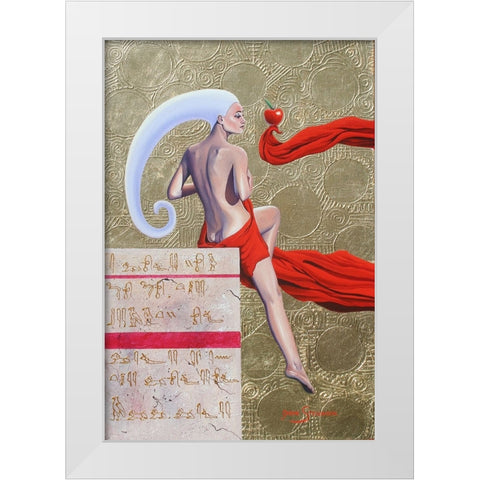 The Message White Modern Wood Framed Art Print by Stevenson, Graeme