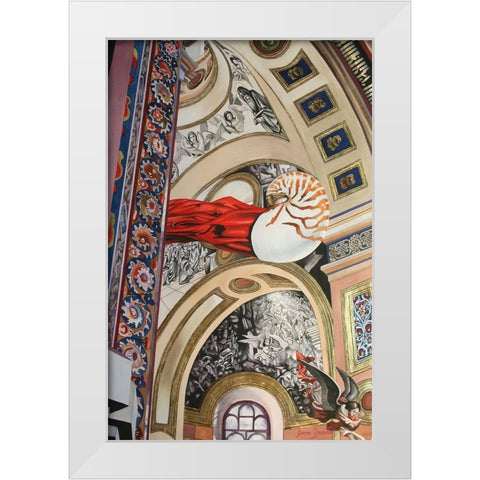 The Nature Of Fibonacci White Modern Wood Framed Art Print by Stevenson, Graeme