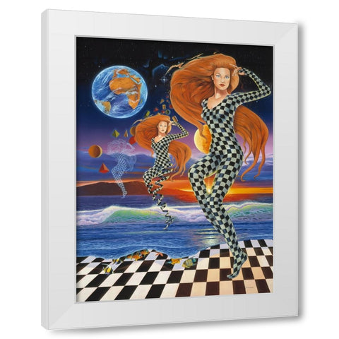 The Shape Of Things To Come White Modern Wood Framed Art Print by Stevenson, Graeme