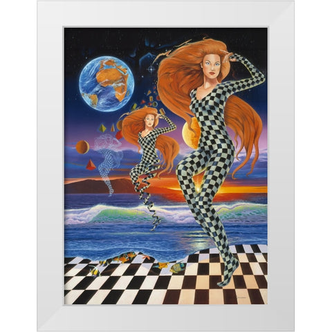 The Shape Of Things To Come White Modern Wood Framed Art Print by Stevenson, Graeme
