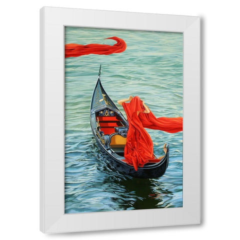 Venetian Blood White Modern Wood Framed Art Print by Stevenson, Graeme