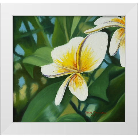 Whate Frn White Modern Wood Framed Art Print by Stevenson, Graeme