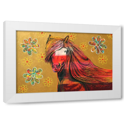 Wildfire White Modern Wood Framed Art Print by Stevenson, Graeme