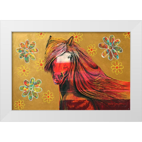 Wildfire White Modern Wood Framed Art Print by Stevenson, Graeme