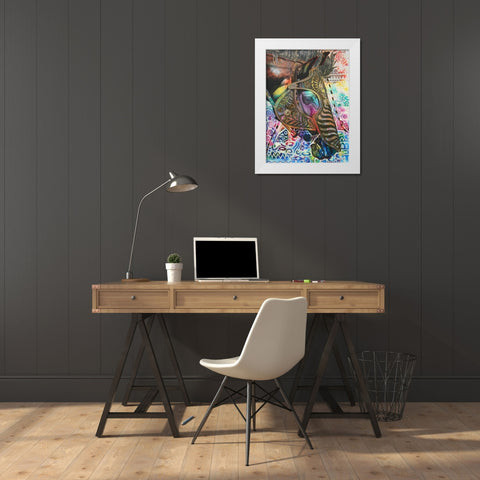 I am War Horse White Modern Wood Framed Art Print by Stevenson, Graeme