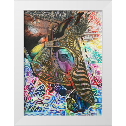 I am War Horse White Modern Wood Framed Art Print by Stevenson, Graeme