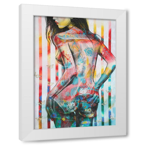 I Dare You White Modern Wood Framed Art Print by Stevenson, Graeme