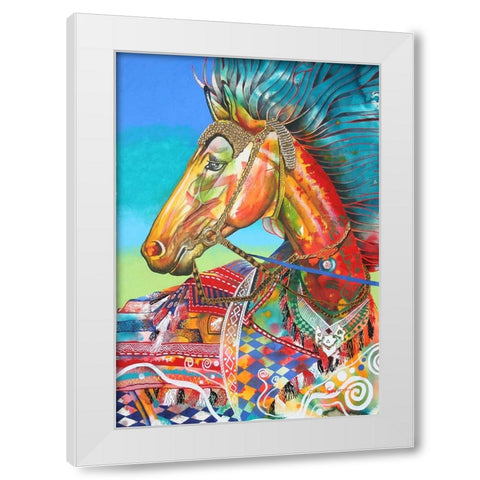 The Desert King White Modern Wood Framed Art Print by Stevenson, Graeme