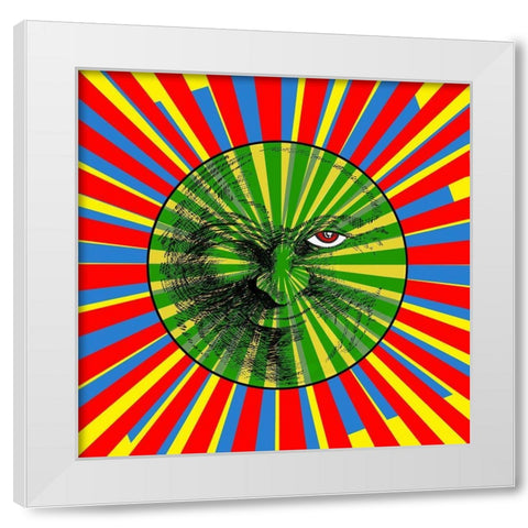 A Wink and a Nod White Modern Wood Framed Art Print by Green, Howie