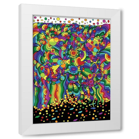 Pop Art Waterfall White Modern Wood Framed Art Print by Green, Howie