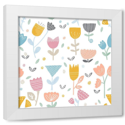 Sunday Morning White Modern Wood Framed Art Print by HUE and MI and Sangita