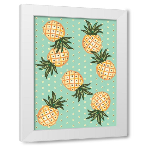 Pinacolada White Modern Wood Framed Art Print by HUE and MI and Sangita