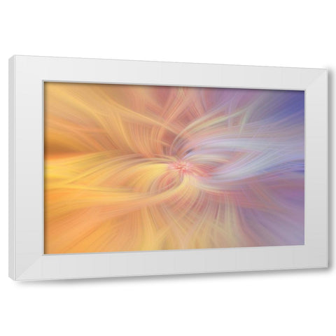 Mystery of Colors Art of Harmony White Modern Wood Framed Art Print by Jenny Rainbow Fine Art