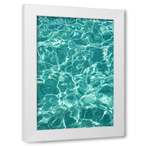 Water Meditation 1 White Modern Wood Framed Art Print by Jenny Rainbow Fine Art