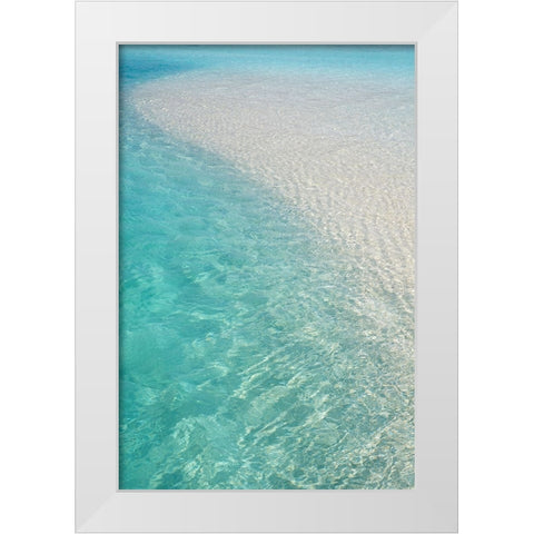 Water Meditation White Modern Wood Framed Art Print by Jenny Rainbow Fine Art