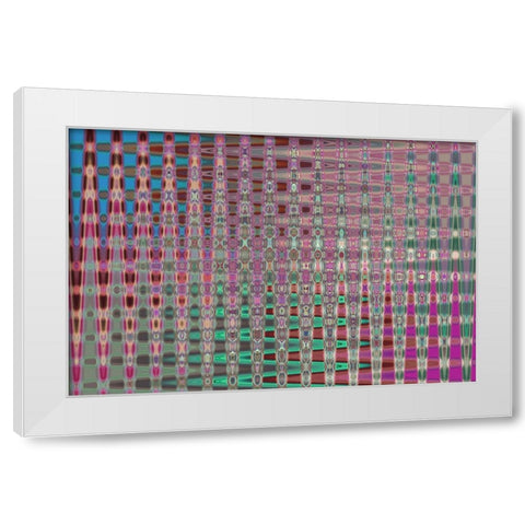 Geometric Abstract White Modern Wood Framed Art Print by Jenny Rainbow Fine Art