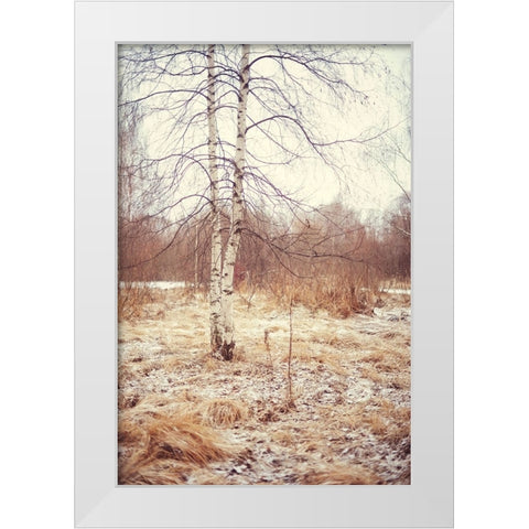 Grace in the Snow White Modern Wood Framed Art Print by Jenny Rainbow Fine Art