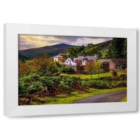 Lovely Homestead in Wicklow White Modern Wood Framed Art Print by Jenny Rainbow Fine Art