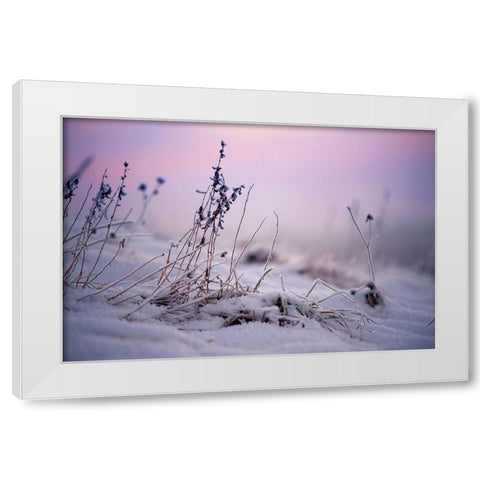 Magic Winter Moments 1 White Modern Wood Framed Art Print by Jenny Rainbow Fine Art