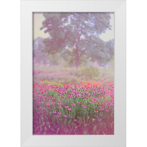 Monet Spring White Modern Wood Framed Art Print by Jenny Rainbow Fine Art