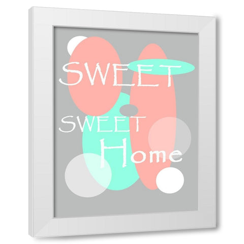 Digital Art Sweet Sweet Home White Modern Wood Framed Art Print by Jenny Rainbow Fine Art