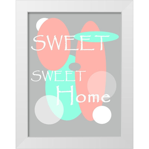 Digital Art Sweet Sweet Home White Modern Wood Framed Art Print by Jenny Rainbow Fine Art