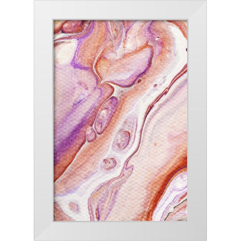 Fluid Acrylic Dazzling Bubbles 2 White Modern Wood Framed Art Print by Jenny Rainbow Fine Art