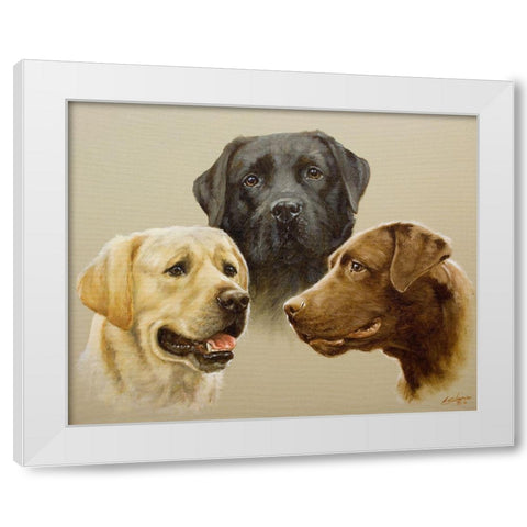 136 White Modern Wood Framed Art Print by Silver, John