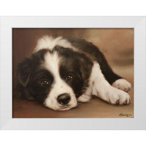 313 White Modern Wood Framed Art Print by Silver, John